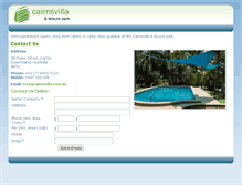 Tablet Screenshot of cairnsvilla.com.au